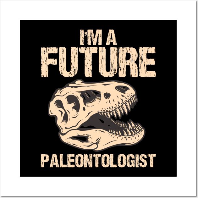 Paleontologist dinosaur Fathers Day Gift Funny Retro Vintage Wall Art by zyononzy